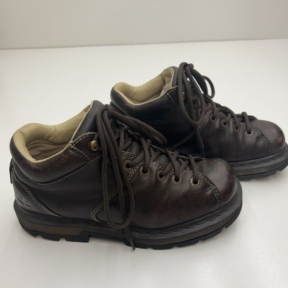 VTG Dr. Martens Doc 10940 Chunky Brown Leather Shoes Grizzly SZ M9 W10 90s Y2K